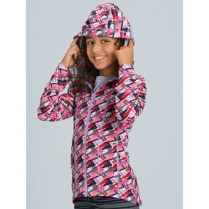 American Girl Pink Girls Feeling Fierce Hooded Full Zip Jacket Coat Size S (7-8)